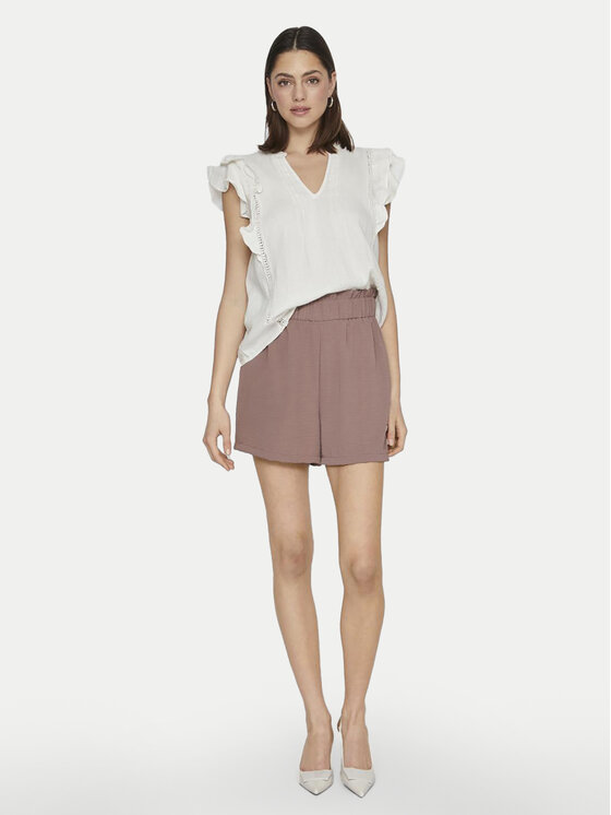 Vila Vila Bluse Tovan 14093835 Weiß Regular Fit