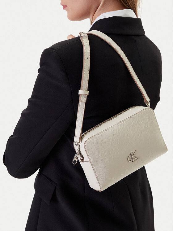 Calvin Klein Jeans Calvin Klein Jeans Rankinė Minimal Monogram Camera Bag 20 LV04K3162G Écru