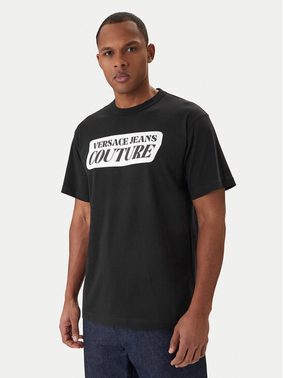 Versace Jeans Couture Versace Jeans Couture T-Shirt 80GAHT17 CJ00T Μαύρο Regular Fit