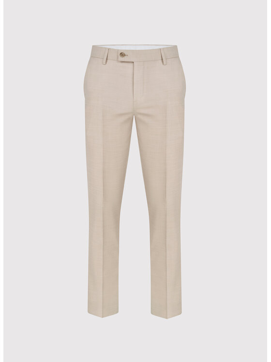 Pako Lorente Pako Lorente Spodnie garniturowe P26SF-6G-011 Beżowy Slim Fit