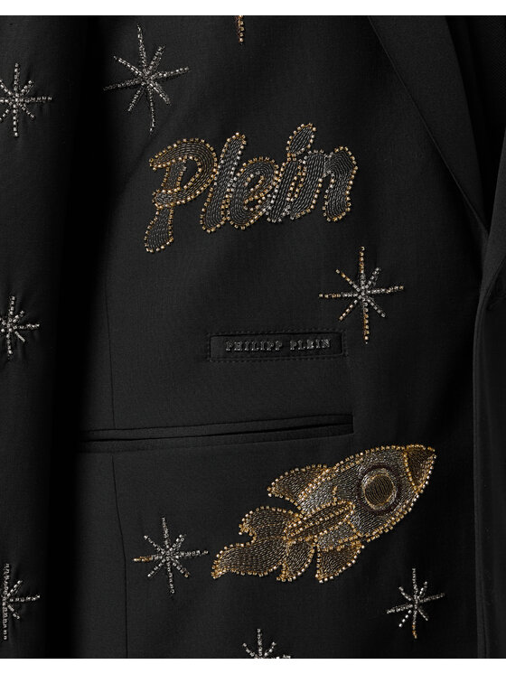 PHILIPP PLEIN PHILIPP PLEIN Marynarka 31275 Czarny Regular Fit