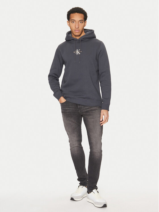 Calvin Klein Jeans Calvin Klein Jeans Μπλούζα Monologo J30J325629 Γκρι Regular Fit