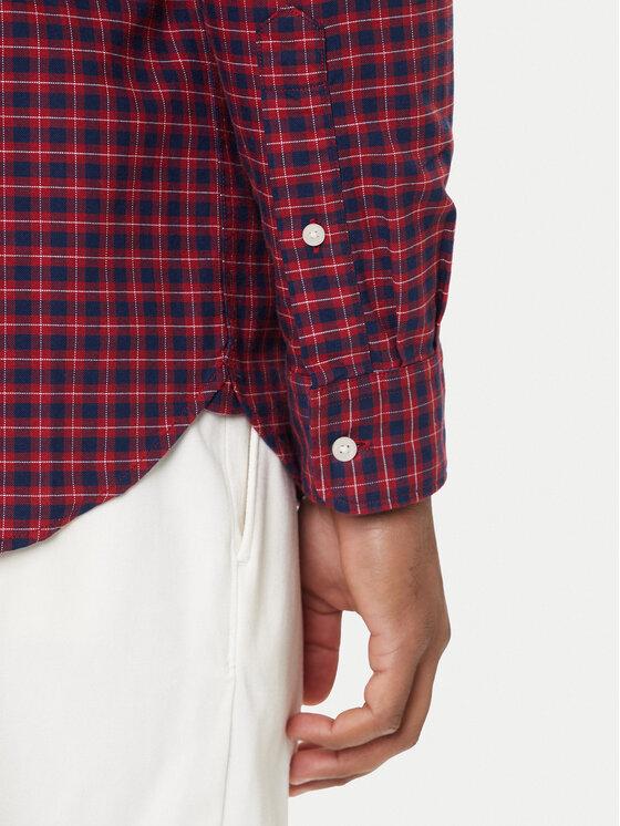 Tommy Hilfiger Tommy Hilfiger Hemd Heritage MW0MW40467 Rot Regular Fit