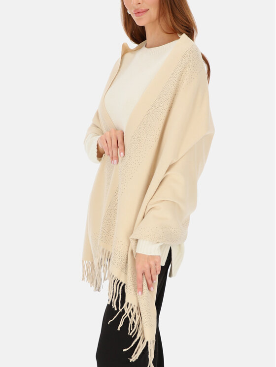 Potis & Verso Potis & Verso Szal CEKINY Beżowy