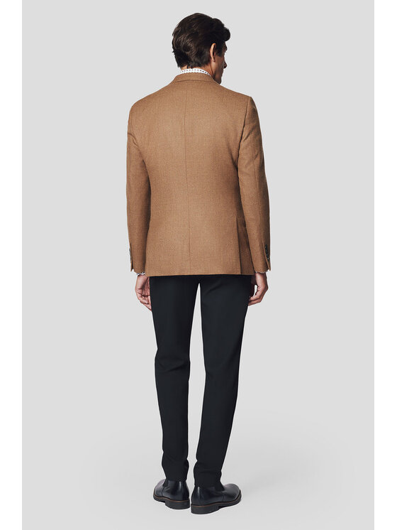 Lancerto Lancerto Marynarka Kelowna MA073224000006 Beżowy Slim Fit