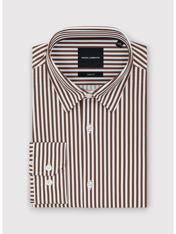 Pako Lorente Pako Lorente Koszula P26SF-1X-065 Brązowy Slim Fit