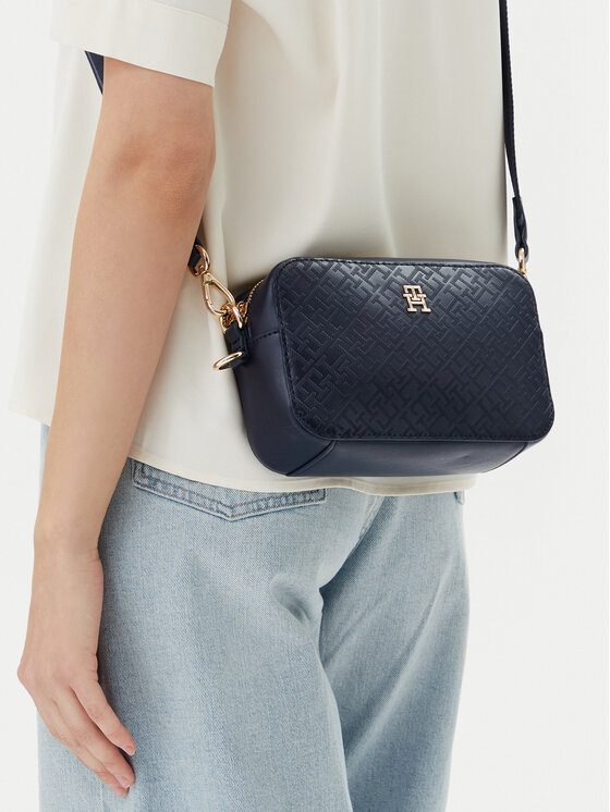 Tommy Hilfiger Tommy Hilfiger Táska Th Distinct Camera Bag Mono AW0AW17221 Sötétkék