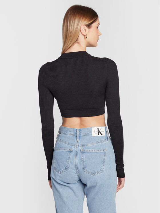 Calvin Klein Jeans Calvin Klein Jeans Svetr J20J220446 Černá Slim Fit