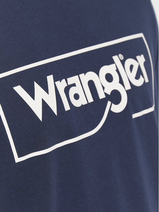 Wrangler Wrangler T-Shirt Frame Logo W70JD3114 112320768 Granatowy Regular Fit
