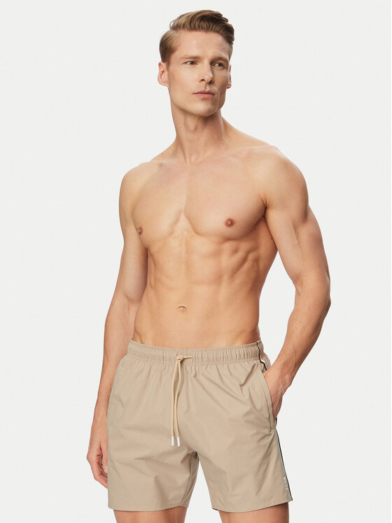 BOSS BOSS Плувни шорти Iconic 50491594 Светлобежов Regular Fit