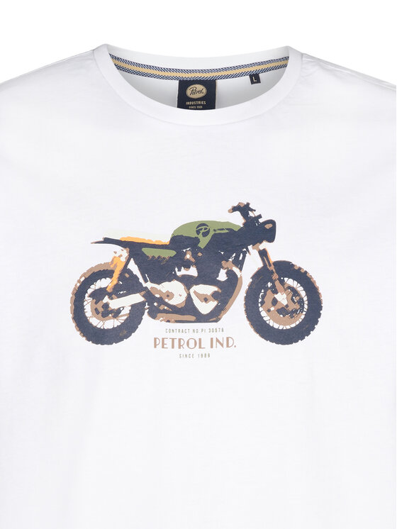 Petrol Industries Petrol Industries T-Shirt M-1050-TSR671 Bílá Regular Fit
