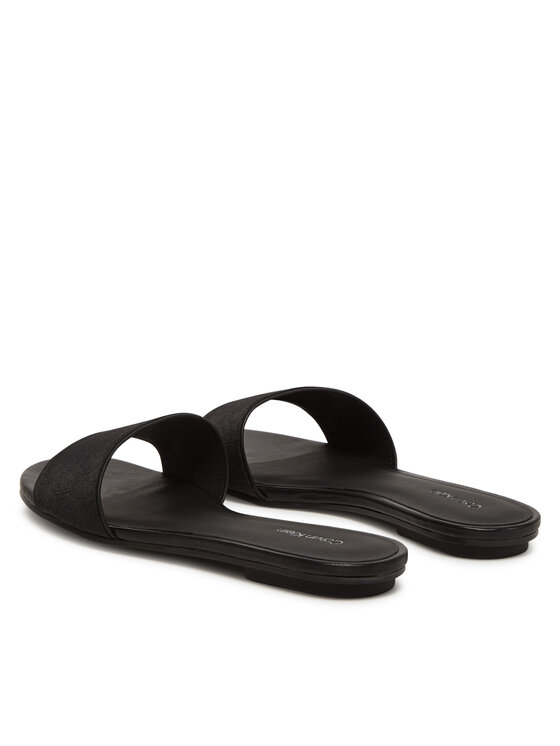 Calvin Klein Calvin Klein Şlapi Flat Slide Jacq HW0HW02389 Negru