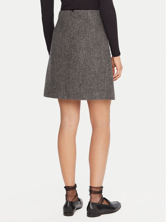 Weekend Max Mara Weekend Max Mara Спідниця трапеція Marche 2525106022 Сірий Regular Fit