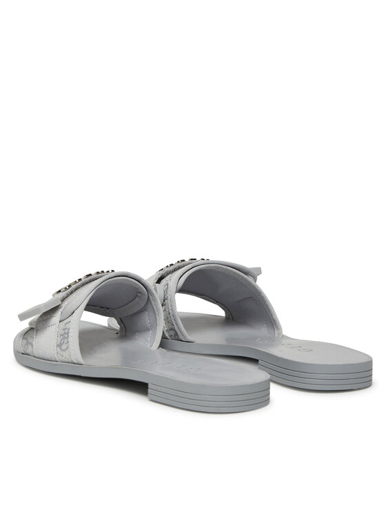 Guess Guess Klapki FLJELYLEL19 Srebrny