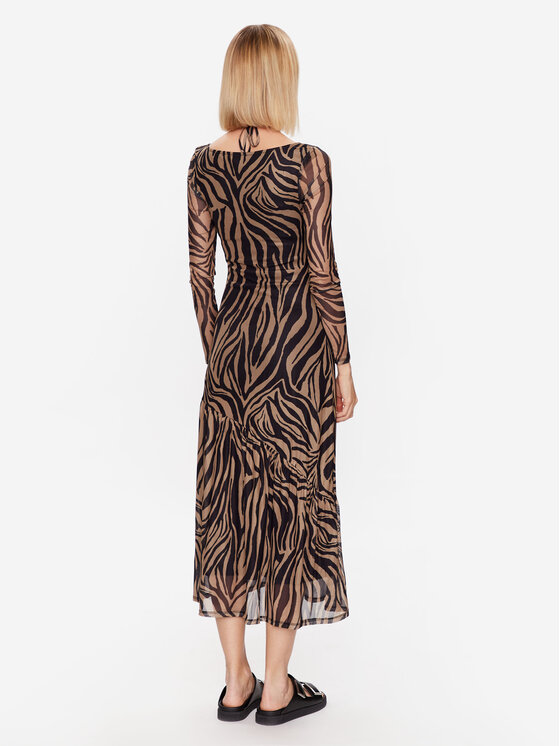 Vestito da giorno EDT6142001 Marrone A-Line Fit