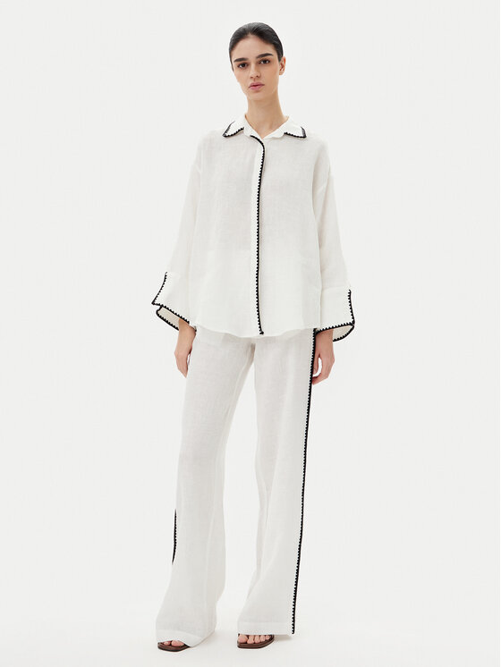 ICONA ICONA Риза RP5LE003 Бял Relaxed Fit