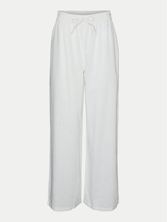 Vero Moda Vero Moda Szövet nadrág Linn 10305091 Fehér Loose Fit