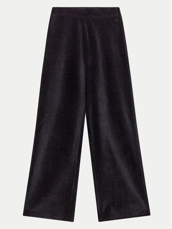 Pantalon En Jean Fille United Colors Of Benetton - Imprimé Floral, Coupe Large, Lavage Stone Bleached