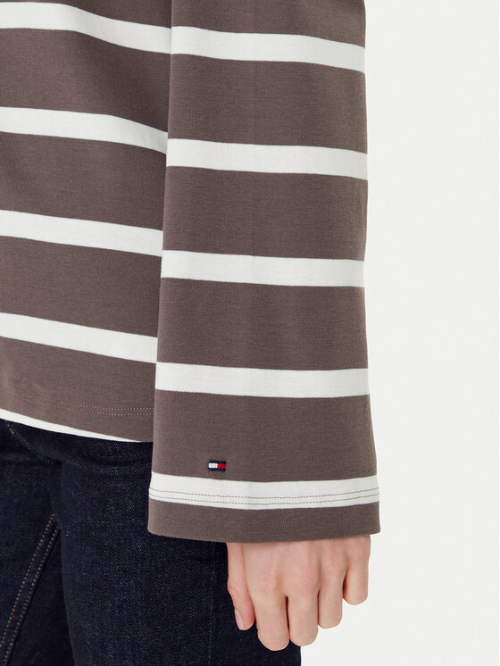 Tommy Hilfiger Tommy Hilfiger Majica Gold Button WW0WW45760 Smeđa Relaxed Fit