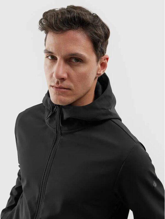 4F 4F Giacca softshell 4FWAW24TSOFM283-20S Nero Regular Fit