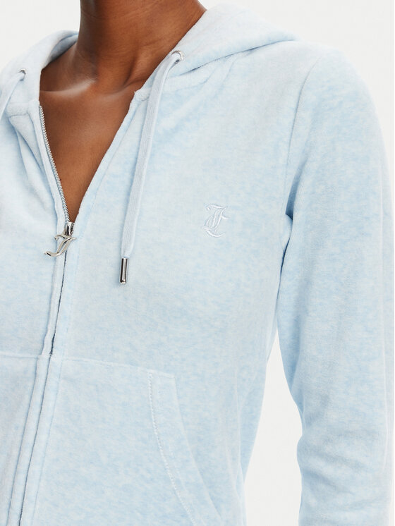 Juicy Couture Juicy Couture Majica dugih rukava Robertson JCAP176 Svijetloplava Slim Fit