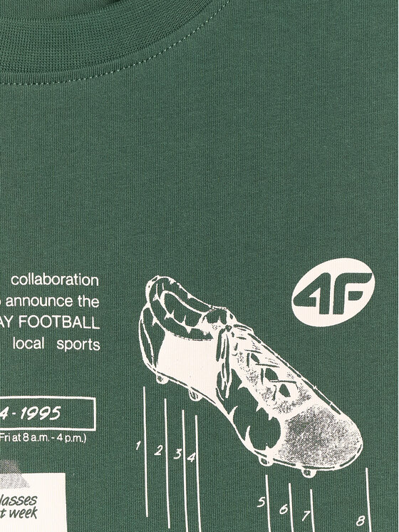 4F 4F T-Shirt PLAYER Zielony ciemny Regular Fit