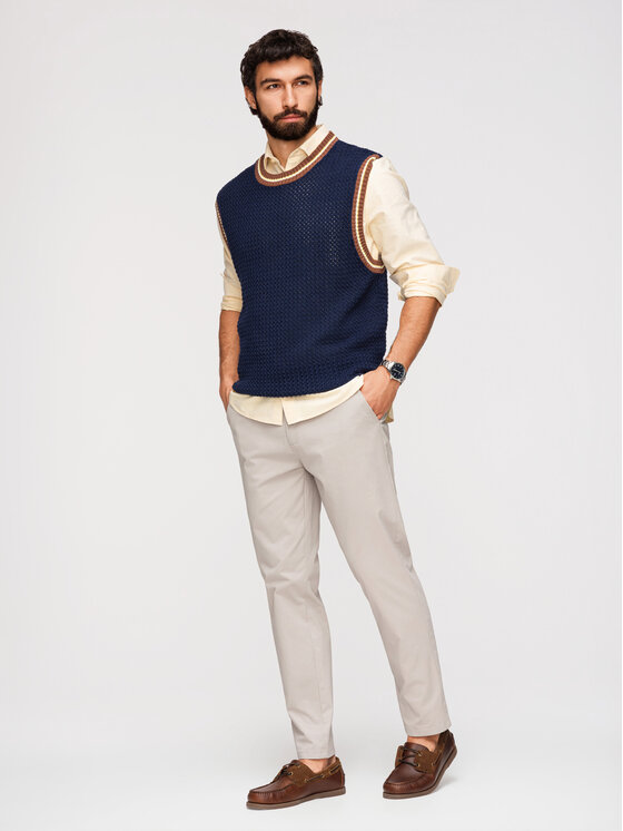 Ombre Ombre Chinosy OM-PACP-0293 Beżowy Chino Fit