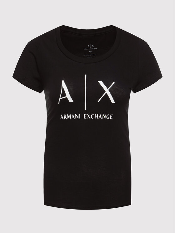 Armani Exchange Armani Exchange T-Shirt 8NYT70 YJ16Z 1200 Czarny Regular Fit