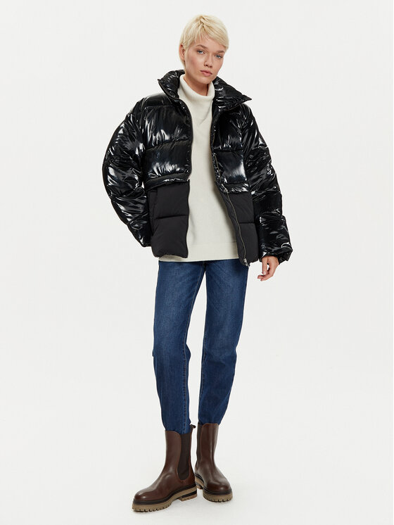 Karen by Simonsen Karen by Simonsen Зимно яке Paisley 10105002 Черен Oversize