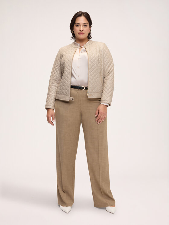 Fiorella Rubino Fiorella Rubino Kurtka z imitacji skóry R370T001366N013 Kremowy Regular Fit