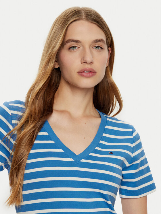 Tommy Hilfiger Tommy Hilfiger T-Shirt New Cody WW0WW40584 Niebieski Slim Fit