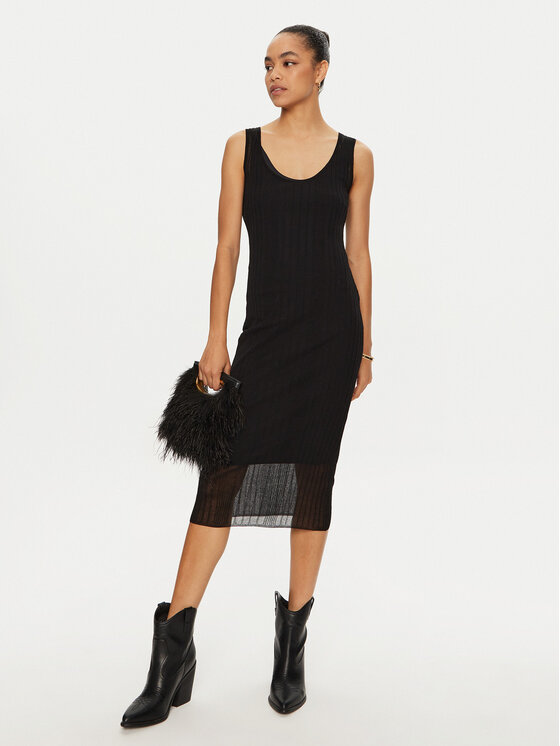 PINKO PINKO Cocktail obleka 103540 A1ND Črna Slim Fit