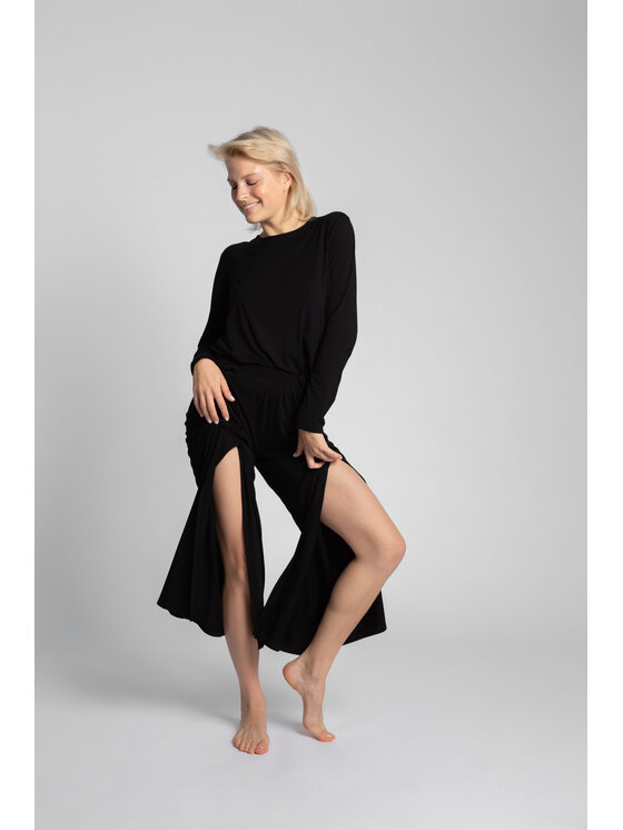 LaLupa LaLupa Pantalone del pigiama LA026 Nero Comfortable Fit