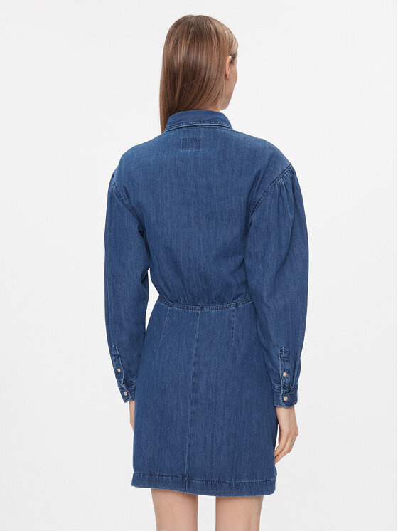 Pepe Jeans Pepe Jeans Džínsové šaty Julie PL953449 Modrá Slim Fit
