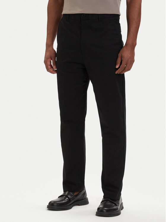 HUGO Pantaloni din material Genar253 50567257 Negru Slim Fit