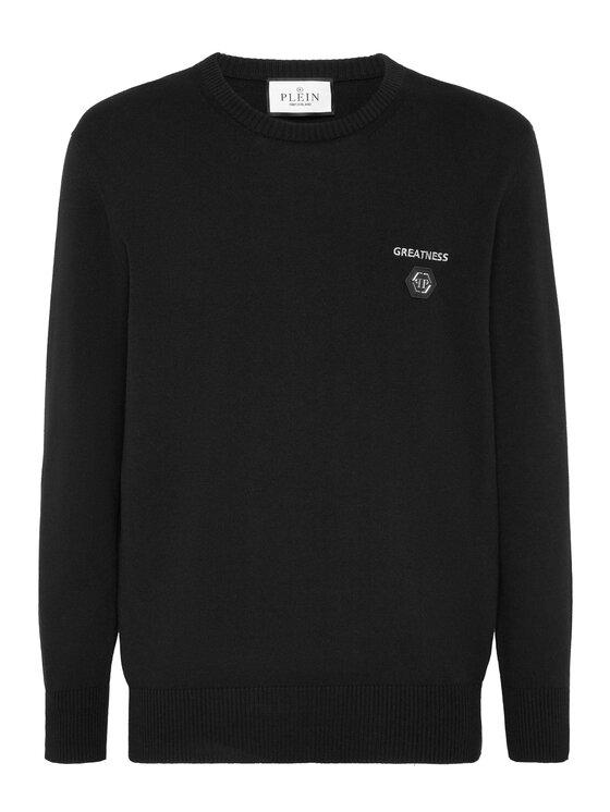 PHILIPP PLEIN PHILIPP PLEIN Sweter 26019 Czarny Regular Fit