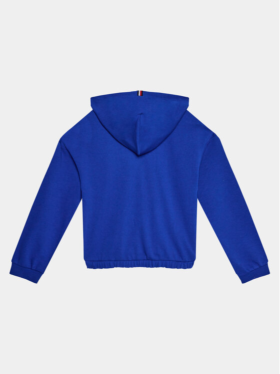Tommy Hilfiger Tommy Hilfiger Džemperis ar kapuci Hilfiger Script Hoodie KG0KG07721 Zils Regular Fit