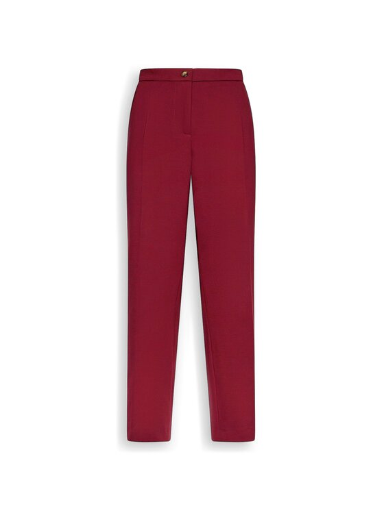 Elena Mirò Elena Mirò Spodnie materiałowe P801P000576N036 Bordowy Regular Fit