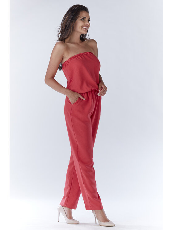 Awama Awama Kombinezon A182 Fioletowy Basic Fit