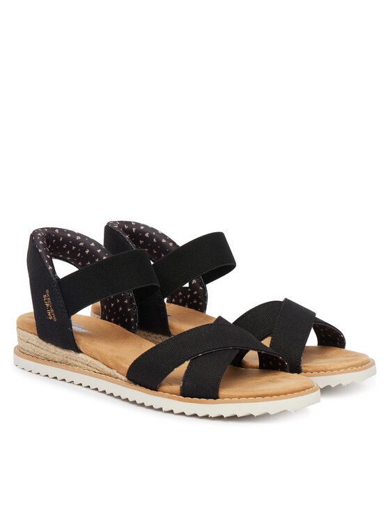Skechers Skechers Sandales BOBS Desert Kiss - Golden Lily 114418/BLK Melns
