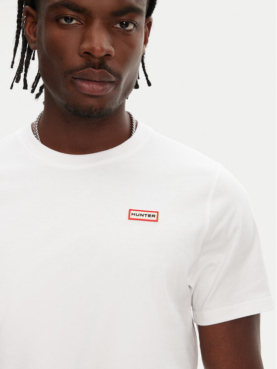 Hunter Hunter T-krekls Raasay Graphic HARM0034251 Balts Regular Fit