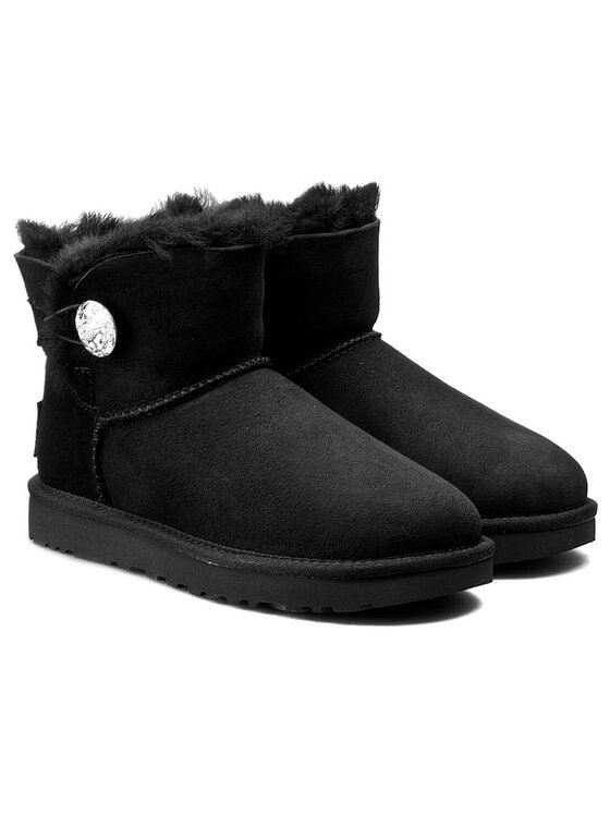 Ugg Ugg Снігоходи W Mini Bailey Button Bling 1016554 Чорний