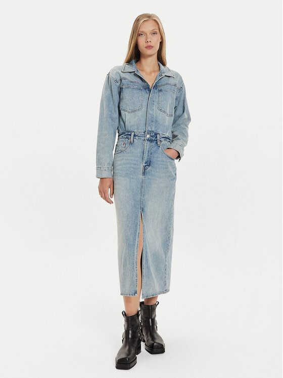 Levi's® Levi's® Φόρεμα τζιν Western 0002Q-0000 Μπλε Regular Fit