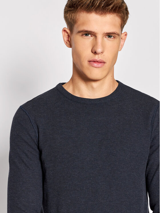 Longsleeve Tempest 50472309 Blu scuro Slim Fit