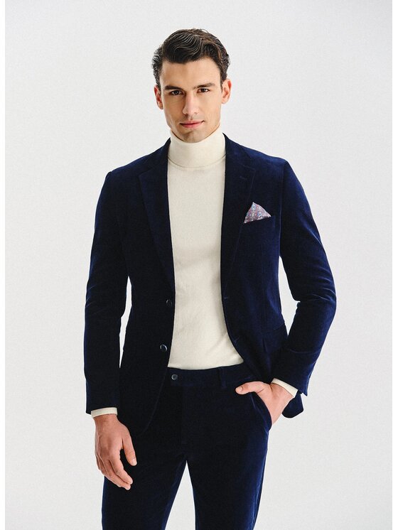 Pako Lorente Pako Lorente Marynarka P25WF-3X-022 Granatowy Slim Fit