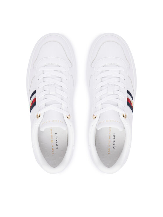 Tommy Hilfiger Tommy Hilfiger Sneakers Icon Court Light Webbing FW0FW09602 Bianco
