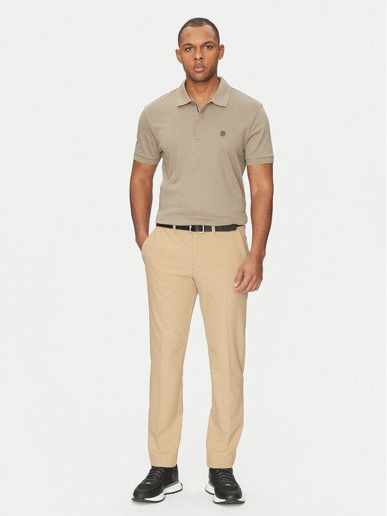 BOSS BOSS Hlače iz tkanine T_Commuter 50534303 Bež Slim Fit
