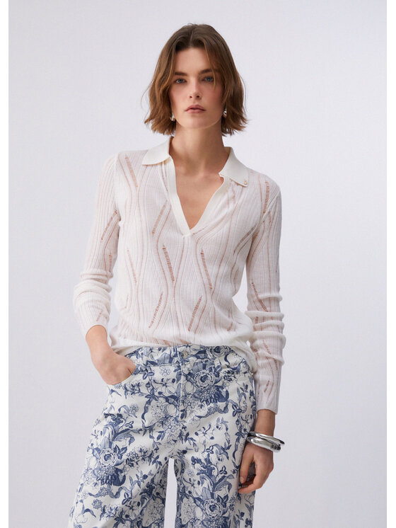 Liu Jo Liu Jo Maglione CA6062MA77QP9581 Bianco Regular Fit