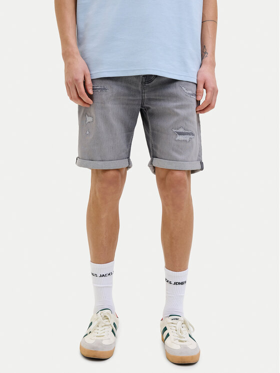 Jack & Jones Jack & Jones Pantaloni scurți de blugi Rick 12269503 Gri Regular Fit