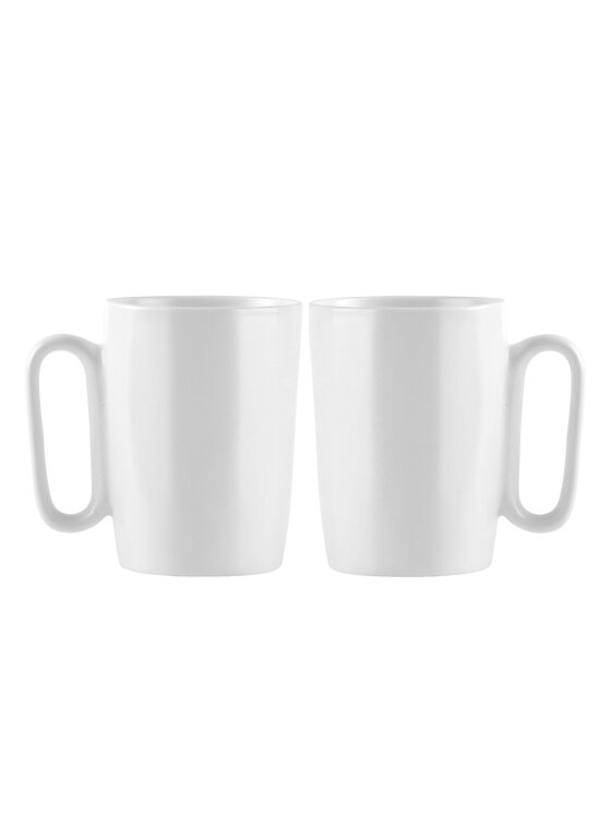 Vialli Design Vialli Design Komplet kubków 2 KUBKI CERAM.Z USZKIEM 250ML FUORI BIAŁE 30145 Biały